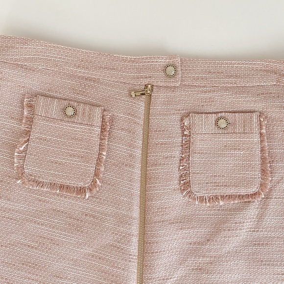 Karl Lagerfeld Pink Tweed Skirt Size 12 - NWT - Picture 9 of 9